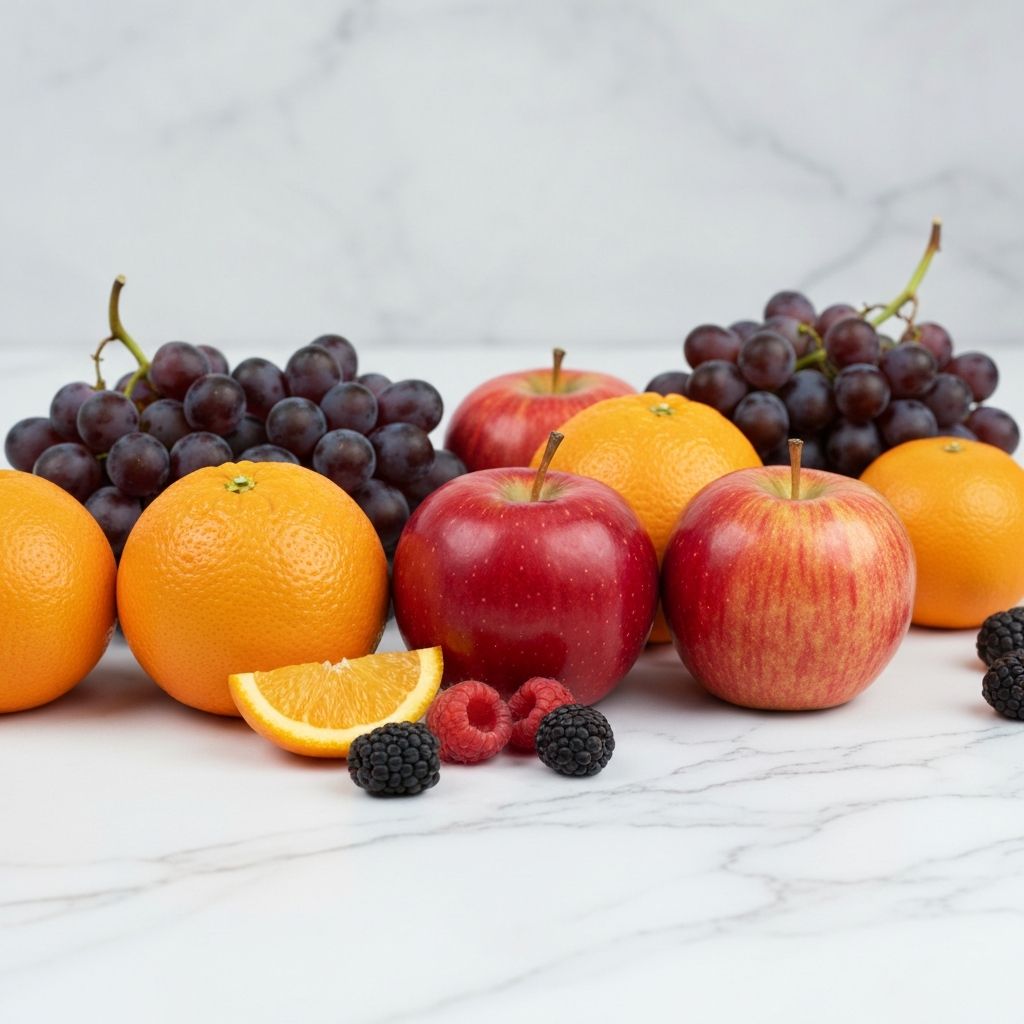 Variety of fresh fruits